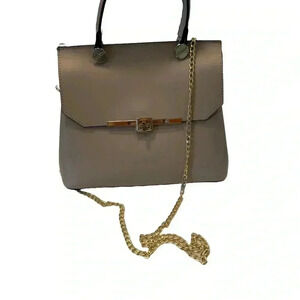 Cielo Celeste handbag/crossbody genuine leather with blush. made in Italy